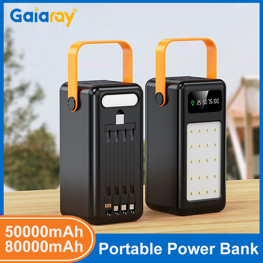 Outdoor Lighting Cable - Banque d'alimentation portable 50000mAh 80000mAh, charge