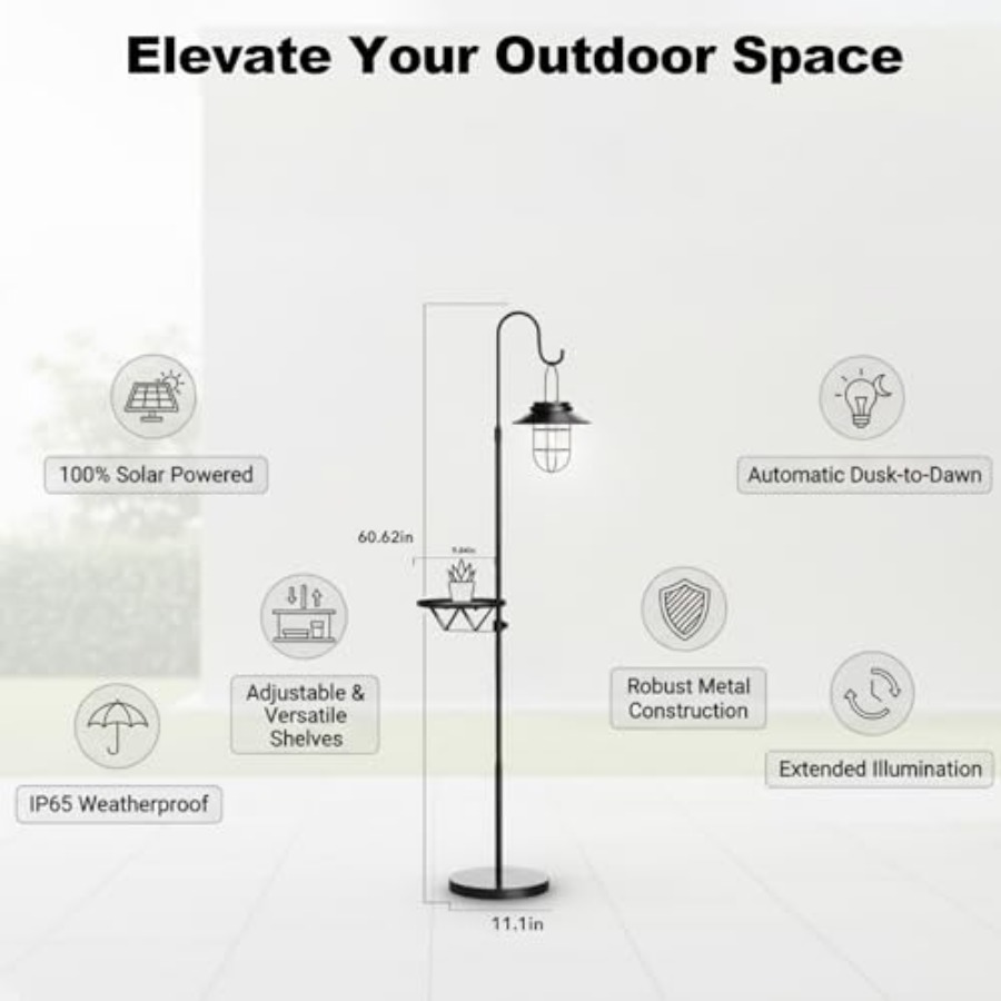 Lampadaire solaire avec table, - Outdoor Lighting Waterproof avis et prix